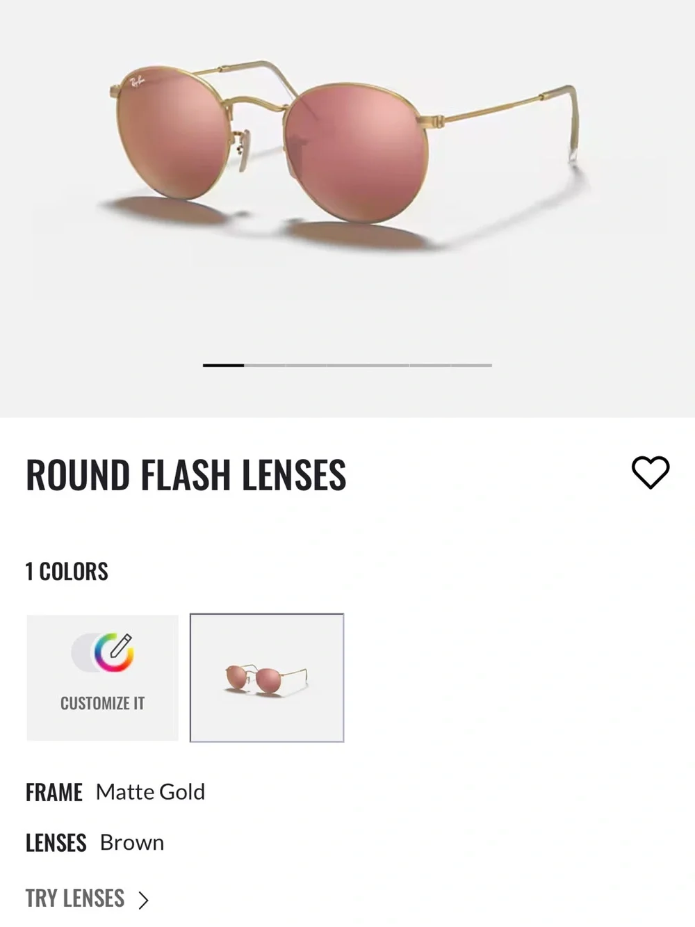Women’s Ray-Ban Round Gold Frame Sunglasses with Pink Mirrored Lenses